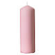 4x Candelotti dell'Avvento viola e rosa lucidi 180x60 mm s4