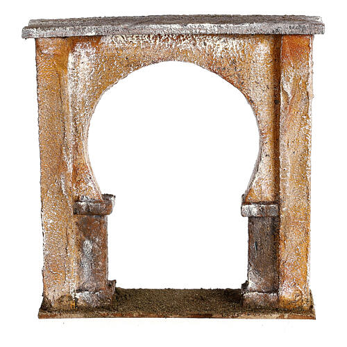 Wall with arched window for 12 cm nativity scene, Palestine style 1
