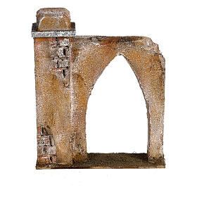 Ogival arch wall and column for 10 cm Nativity 20X15X5 cm Palestinian style