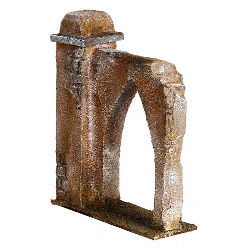 Ogival arch wall and column for 10 cm Nativity 20X15X5 cm Palestinian style 2