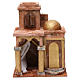 Casa árabe con cúpula y cortina para belén 10 cm de altura media 25x15x20 cm s1