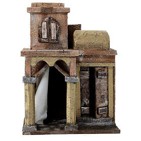 Arab House with Dome and Curtain for 10 cm Nativity 25X15X20 cm