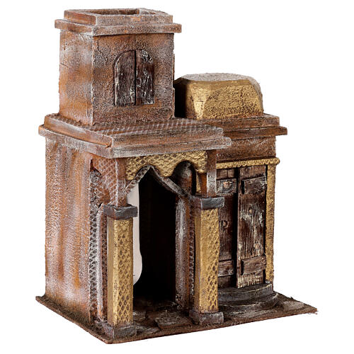 Arab house with dome and curtain for 12 cm nativity scene 2