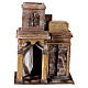 Arab house with dome and curtain for 12 cm nativity scene s1