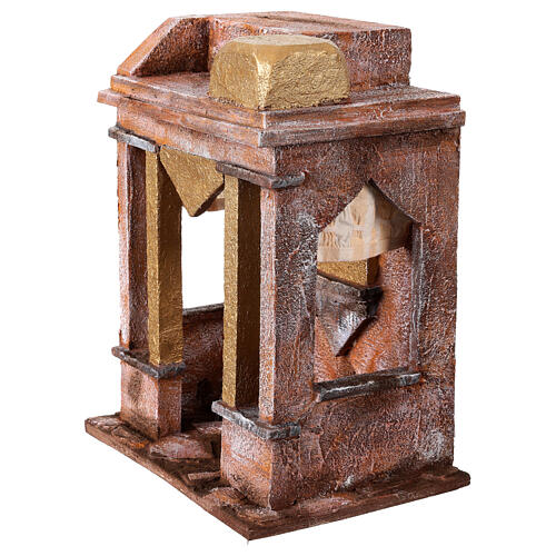 Arabische Szene mit kleiner Kuppel seitlichen Vorhängen und Säulen für Krippe 12 cm 30x20x25 3