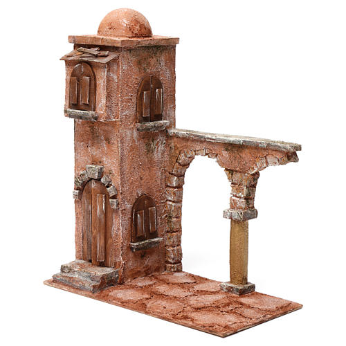 Arab house with dome, arch and pillar for 10 cm nativity scene 2