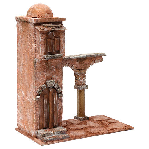 Arab house with dome, arch and pillar for 10 cm nativity scene 3