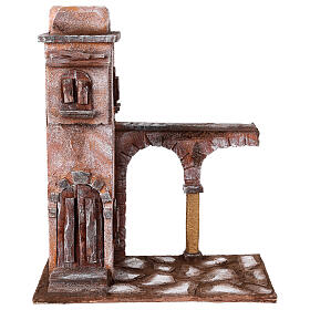 Maison arabe dôme et arc avec colonne pour crèche 10 cm 35x15x30 cm