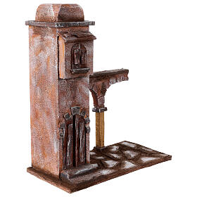 Maison arabe dôme et arc avec colonne pour crèche 10 cm 35x15x30 cm