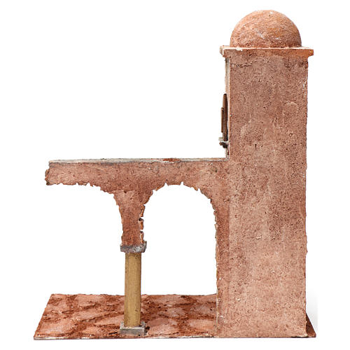 Arab house with dome, arch and pillar for 12 cm nativity scene 4