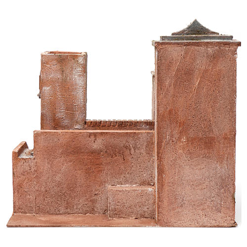Casa com escada e lago para presépio com figuras altura média 12 cm estilo árabe 40x45x30 cm 4