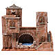 Home with steps bridge and small pond for 12 cm nativity 40X45X30 Palestinian style s1