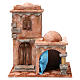 Arab House with Double Cupola and Blue Curtains for 10 cm nativity 30X20X20 s1