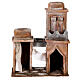 Arab house with domes, pointed arch and blue curtains for 10 cm nativity scene s1