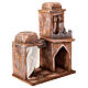 Casa araba doppia cupola doppio porticato tende azzurre per presepe 10 cm 30X25X15 s2