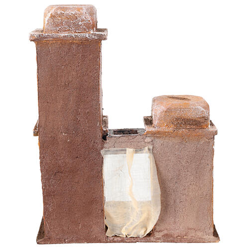 Casa araba con doppia cupola doppio porticato tende presepe 12 cm 35X30X20 4