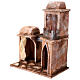 Casa araba con doppia cupola doppio porticato tende presepe 12 cm 35X30X20 s3
