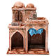 Arab building with domes, pointed arch and curtains for 10 cm nativity scene s1