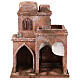 Maison arabe double dôme double porche rideaux pour crèche 10 cm 35x25x15 cm s1