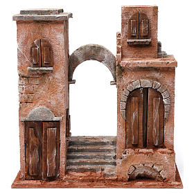 Arab setting with arch and stairs for 12 cm nativity scene