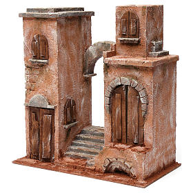 Arab setting with arch and stairs for 12 cm nativity scene