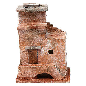 Häuschen mit Tür und Brücke 3 cm palästinensischer Stil Krippe, 15x10x10 cm