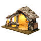 Wooden hut with led lights 20x35x20 cm s2