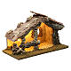 Wooden hut with led lights 20x35x20 cm s3