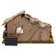 Wooden hut with led lights 20x35x20 cm s4