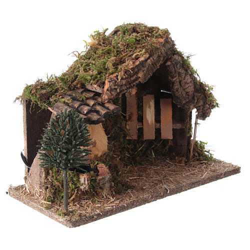Hut with fences and fountain 30x40x20 cm for Nativity Scene 9-10 cm 3