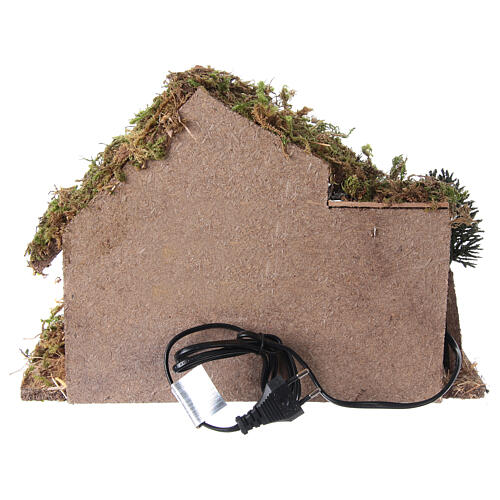 Hut with fences and fountain 30x40x20 cm for Nativity Scene 9-10 cm 4
