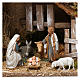 Barn with Nativity scene and fountain 20X30X20 cm s2