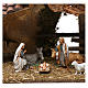 Hut with tiled awning, fences and Holy Family, 30x60x20 cm for Nativity Scenes 10-13 cm s2