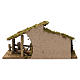 Hut with tiled awning, fences and Holy Family, 30x60x20 cm for Nativity Scenes 10-13 cm s5