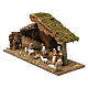 Cabana com abrigo de telhas cerca e natividade 30x60x20 cm para peças 10-13 cm s3