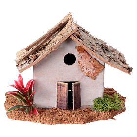 Rustic house 10X7X7 cm for Nativity