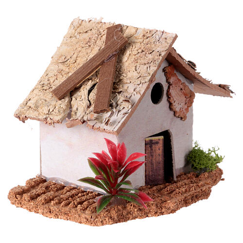 Rustic house 10X7X7 cm for Nativity 2