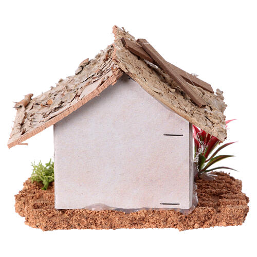 Rustic house 10X7X7 cm for Nativity 3