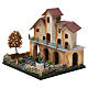 Borgo con piazza, pozzo, albero e porticato 25X25X20 cm per presepe s2