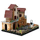 Village with square, well,tree and portico 25x25x20 cm for Nativity s3