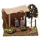 Shed with vegetables and scale 20x20x20 cm for Nativity Scene 9-10 cm s1