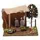 Cabana com verduras e balança para presépio com figuras altura média 9/10 cm - 20x20x20 cm s1