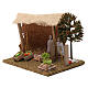 Cabana com verduras e balança para presépio com figuras altura média 9/10 cm - 20x20x20 cm s2