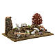 Schlafender Hirte unter Baum und Schafherde 15x30x20 cm für 8-10 cm Krippe s3