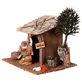 Piwnica winiarska i pijak 20x20x15 cm do szopek 9-10 cm