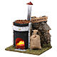 Stove with battery-powered fire 15x10x10 cm for Nativity Scene 10-12 cm s2