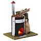 Stove with battery-powered fire 15x10x10 cm for Nativity Scene 10-12 cm s3