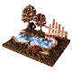 Tree-lined lake with lights for Nativity Scene 9-10 cm, 20x30x20 cm s2