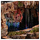 Grotta con torrente e gioco di luci 30X30X20 cm per figure 10-13 cm s4