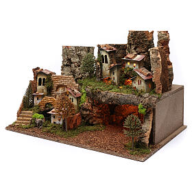 Otoczenie, sklepy, domy, studnie: Krajobraz grota fontanna światła 40x60x40 cm do figurek 7-8 cm Otoczenie, sklepy, domy, studnie: Krajobraz grota fontanna światła 40x60x40 cm do figurek 7-8 cm